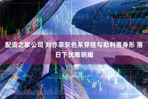 配资之家公司 刘亦菲灰色系穿搭勾勒利落身形 落日下优雅明媚